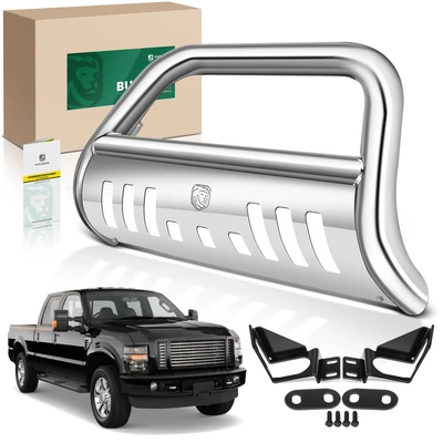 3 Inch Silver S/S 304 Bull Bar Front Bumper Grille Guard