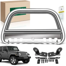 3 Inch Silver S/S 304 Bull Bar Front Bumper Grille Guard