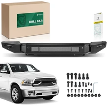 Textured Black Carbon Steel Bull Bar Front Bumper Grille Guard for 2013-2018 Ram 1500