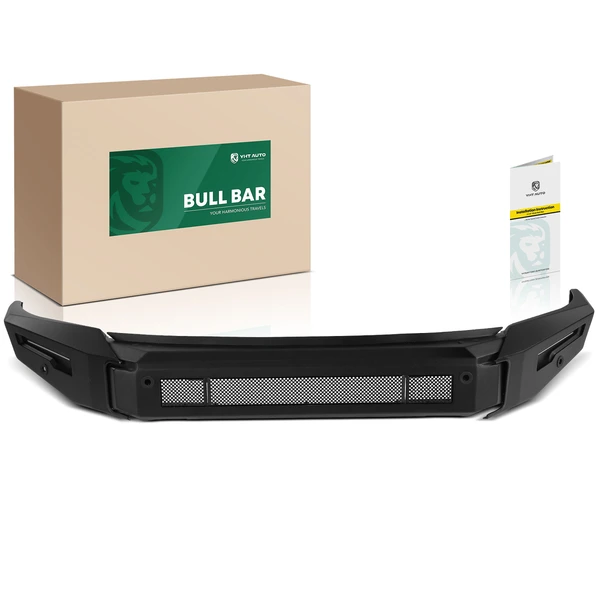 Fine Textured Black Carbon Steel Bull Bar Front Bumper Grille Guard without Light for 2019-2023 Ford Ranger