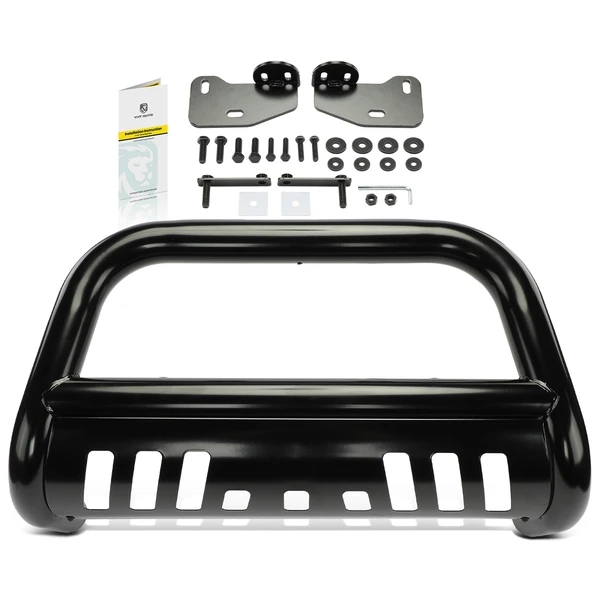 3 Inch Black Carbon Steel Bull Bar Front Bumper Grille Guard for 2020-2024 Jeep Gladiator