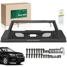 Black CS-1 HD Carbon Steel Winch Front Bumper Grille Guard