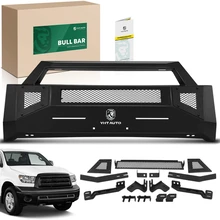 Texture Black Carbon Steel Bull Bar Front Bumper Grille Guard for 2014-2021 Toyota Tundra