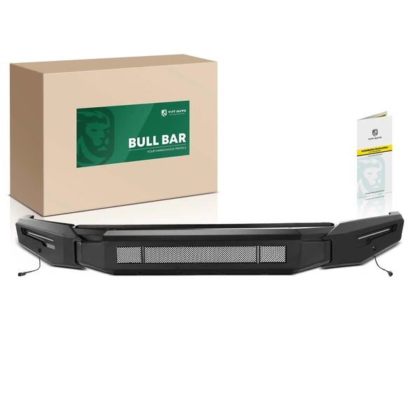 Textured Black Carbon Steel Bull Bar Front Bumper Grille Guard for 2014-2021 Toyota Tundra