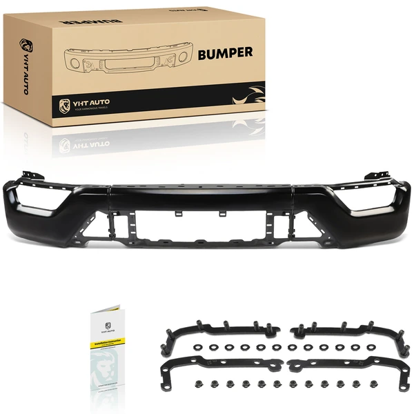 Black Steel Front Bumper Without Sensor Holes for Ford F-150 2021-2023 Pickup