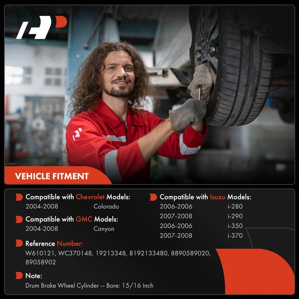 Rear Driver or Passenger Brake Wheel Cylinder for Chevy Colorado GMC Canyon