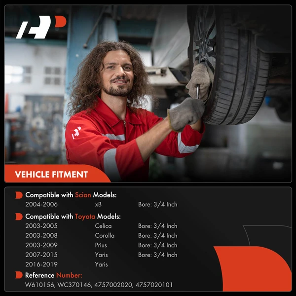 Rear Driver Brake Wheel Cylinder for Toyota Corolla 2003-2008 Prius Yaris Scion xB