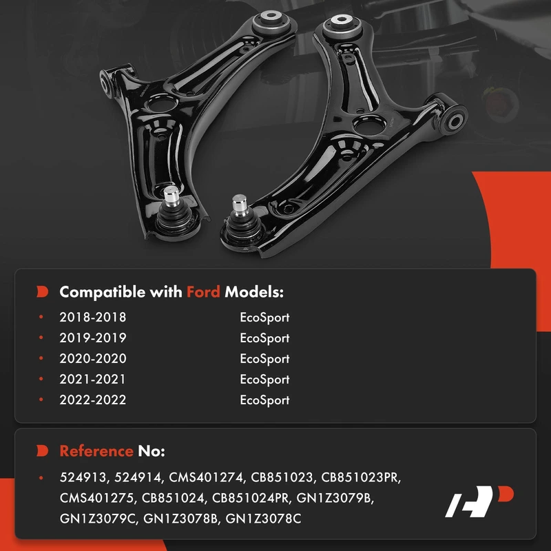 2-Pc Control Arm & Ball Joint, Front Driver & Passenger Lower with Ball Joint A-Premium APCA7260