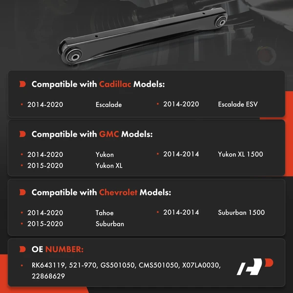 1-Pc Control Arm, Rear Driver or Passenger Lower A-Premium APCA5727