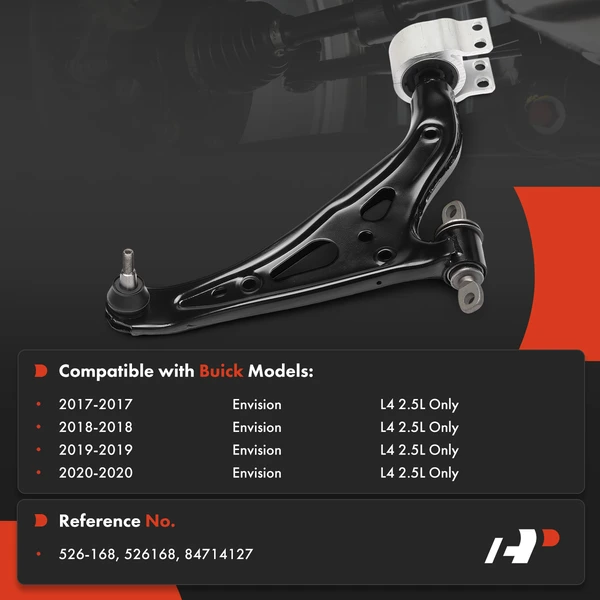 1-Pc Control Arm & Ball Joint, Front Passenger Lower with Ball Joint A-Premium APCA8500