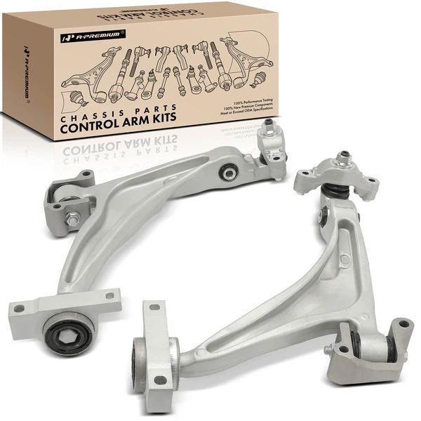 2018-2020 Volvo V90 Cross Country 2-Pc Control Arm and Ball Joint Kit, Front Driver & Passenger Lower with Ball Joint A-Premium APCA7265