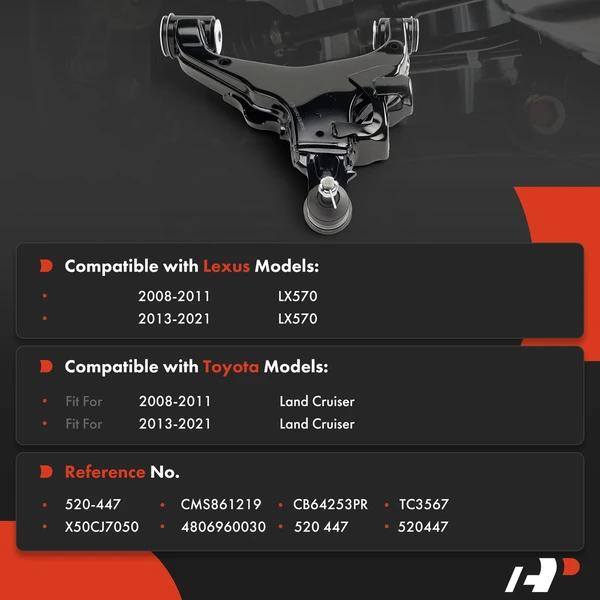 1-Pc Control Arm & Ball Joint, Front Driver Lower with Ball Joint A-Premium APCA8941