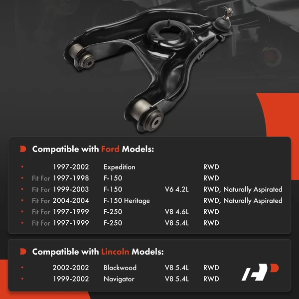 1-Pc Control Arm & Ball Joint Assembly, Front Side with Ball Joint A-Premium APCA8509