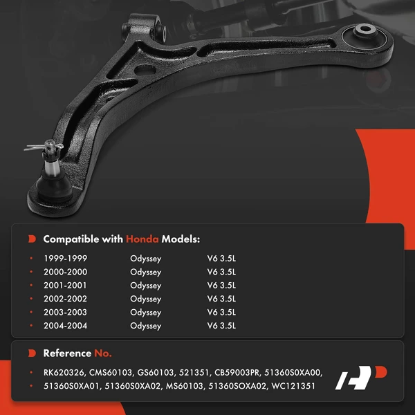 1-Pc Control Arm and Ball Joint Kit, Front Driver Lower with Ball Joint A-Premium APCA8512