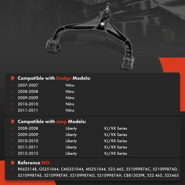 1-Pc Control Arm with Ball Joint, Front Driver Lower with Ball Joint A-Premium APCA8532