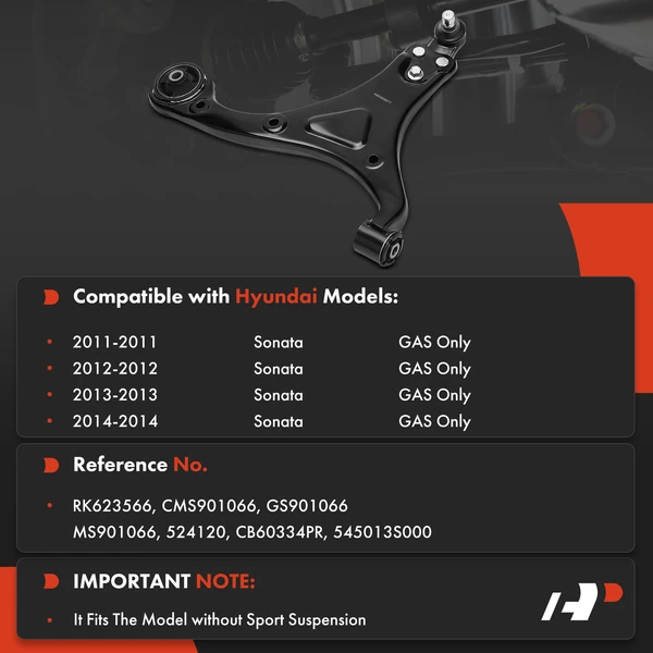1-Pc Control Arm and Ball Joint Kit, Front Passenger Lower with Ball Joint A-Premium APCA8175