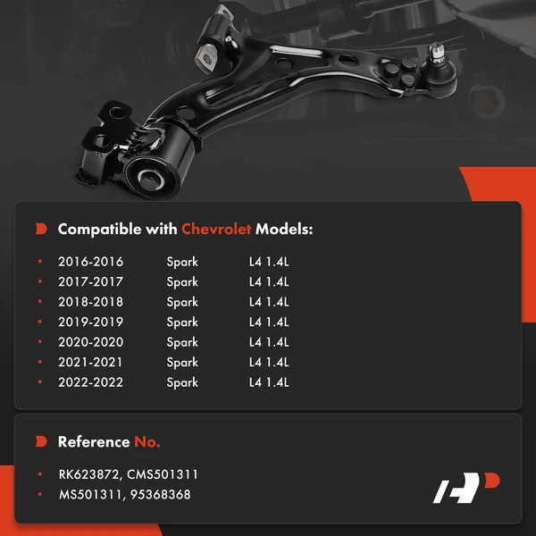 1-Pc Control Arm and Ball Joint Kit, Front Passenger Lower with Ball Joint A-Premium APCA8548