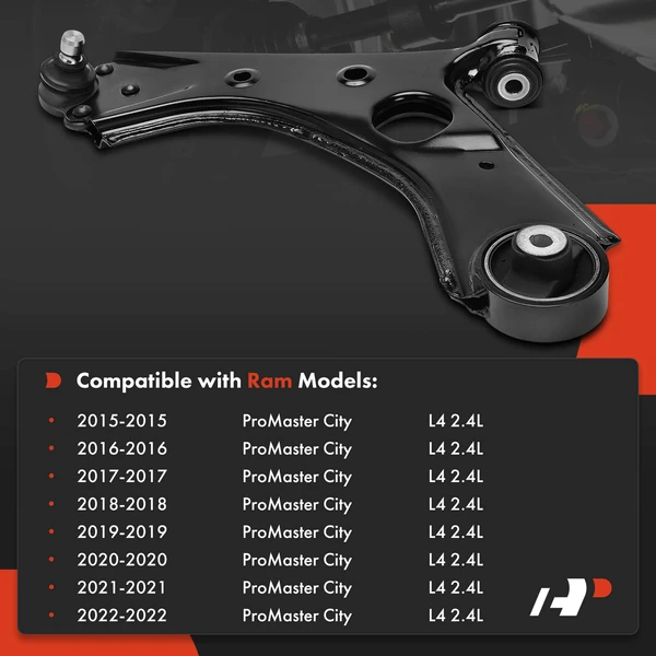1-Pc Control Arm and Ball Joint Kit, Front Driver Lower with Ball Joint A-Premium APCA8536