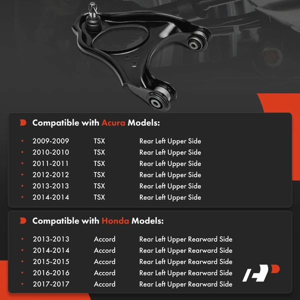 1-Pc Control Arm and Ball Joint Kit, Rear Driver Upper Rearward with Ball Joint A-Premium APCA8539