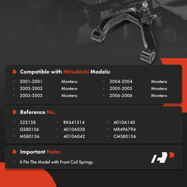 1-Pc Control Arm and Ball Joint Kit, Front Passenger Upper with Ball Joint A-Premium APCA8186