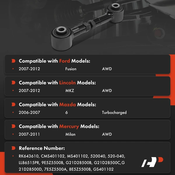 1-Pc Lateral Arm, Rear Driver or Passenger Lower Forward A-Premium APCA8565