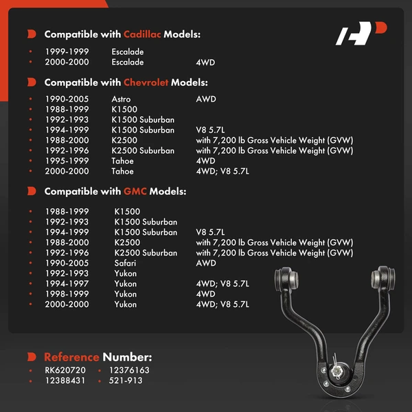 Control Arm with Ball Joint Assembly Front Driver Upper A-Premium APCA9504
