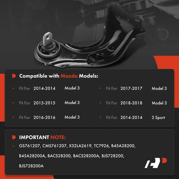 1-Pc Control Arm Bushing, Rear Right Passenger Side A-Premium APCA8570