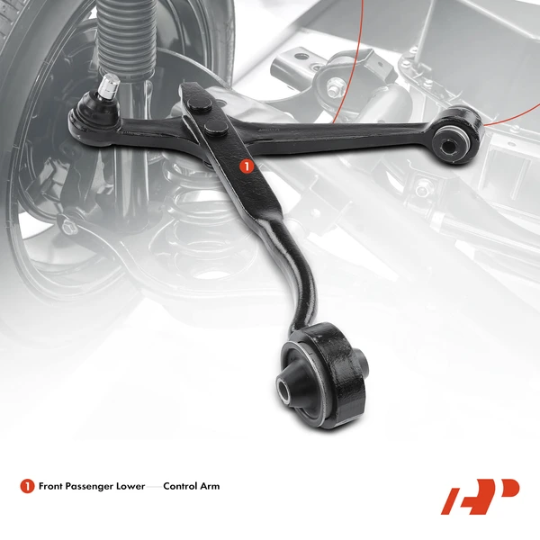 1-Pc Control Arm and Ball Joint Kit, Front Passenger Lower with Ball Joint A-Premium APCA0484