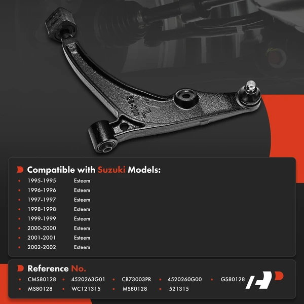 1-Pc Control Arm and Ball Joint Kit, Front Driver Lower with Ball Joint A-Premium APCA8194