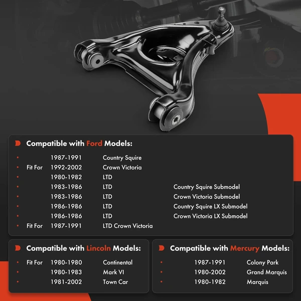 1-Pc Control Arm & Ball Joint Assembly, Front Passenger Lower with Ball Joint A-Premium APCA8574