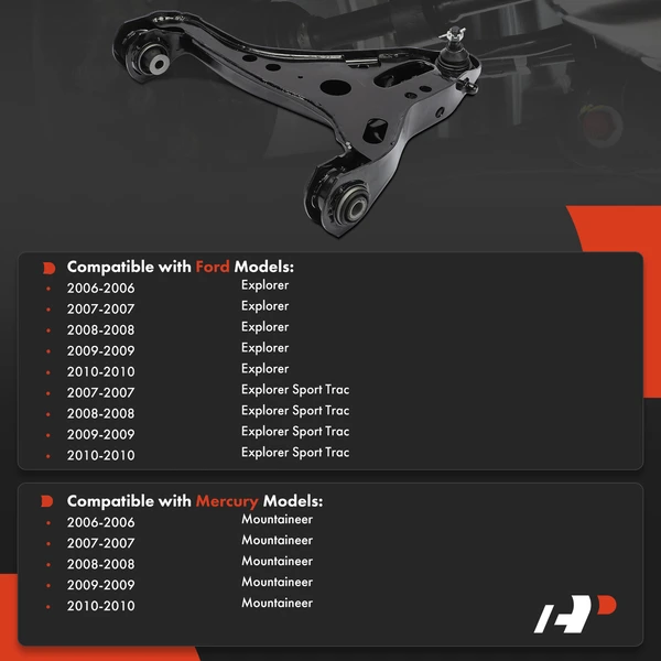 1-Pc Control Arm and Ball Joint Kit, Front Passenger Lower with Ball Joint A-Premium APCA6529