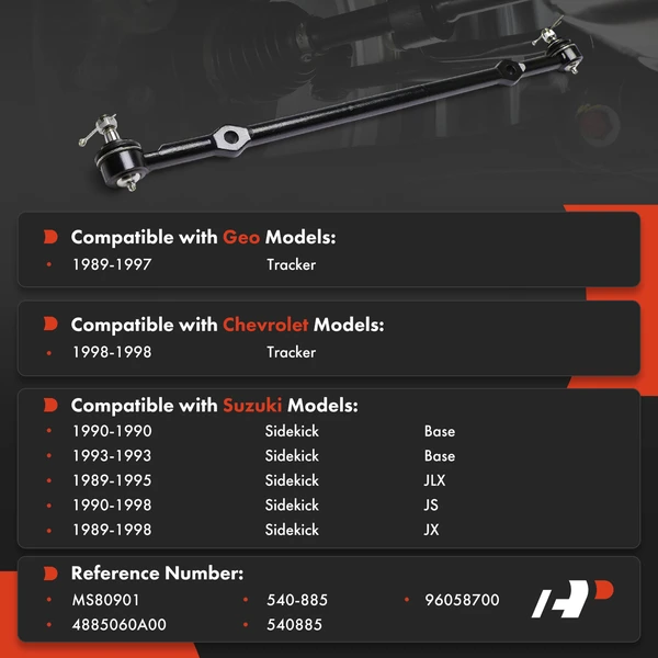 1-Pc Steering Center Link, Front Driver or Passenger A-Premium APCA9517