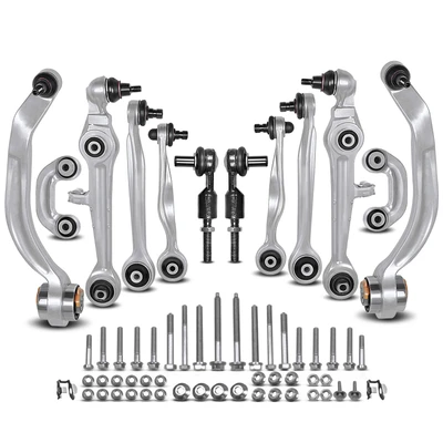 12 Pcs Front Control Arm Ball Joint Tie Rod Sway Bar Link Kit