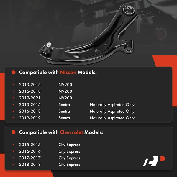 1-Pc Control Arm and Ball Joint Kit, Front Passenger Lower with Ball Joint A-Premium APCA5581