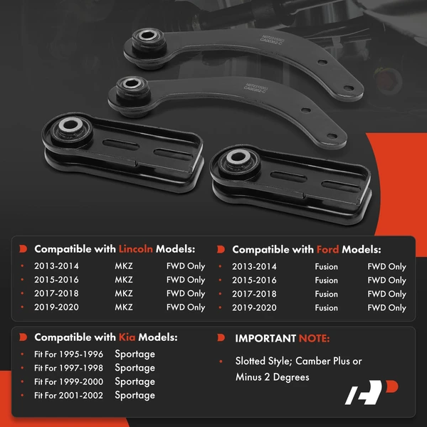 2-Pc Suspension Control Arm, Rear Upper A-Premium APCA5868