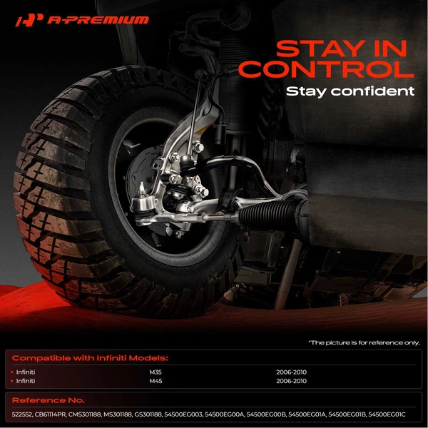 1-Pc Control Arm & Ball Joint Assembly, Front Passenger Lower with Ball Joint A-Premium APCA8087