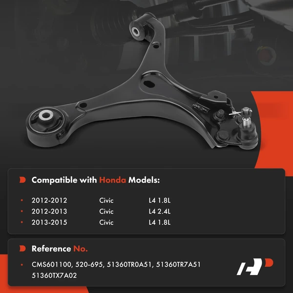 1-Pc Control Arm and Ball Joint Kit, Front Driver Lower with Ball Joint A-Premium APCA5540
