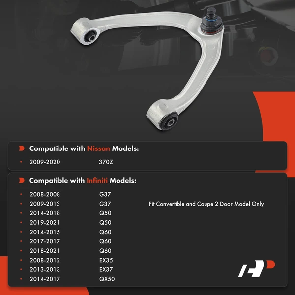 1-Pc Control Arm and Ball Joint Kit, Front Passenger Upper with Ball Joint A-Premium APCA4162