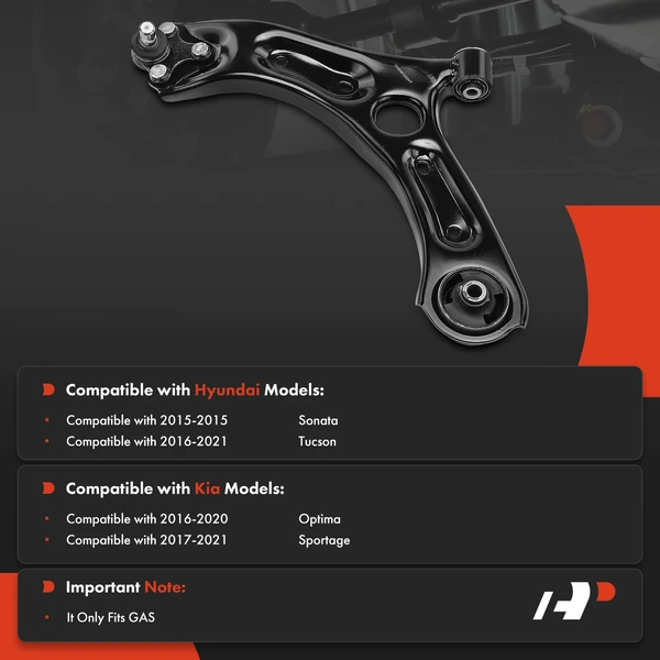 1-Pc Control Arm and Ball Joint Kit, Front Driver Lower with Ball Joint A-Premium APCA4180