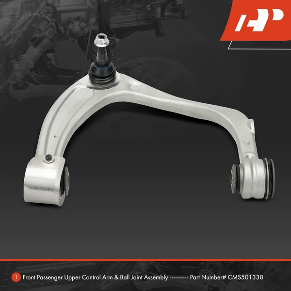 2022 GMC Sierra 1500 Limited 1-Pc Control Arm and Ball Joint Kit, Front Passenger Upper with Ball Joint A-Premium APCA6123