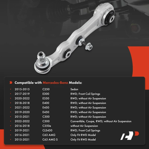 1-Pc Control Arm and Ball Joint Kit, Front Driver Lower Rearward with Ball Joint A-Premium APCA4218