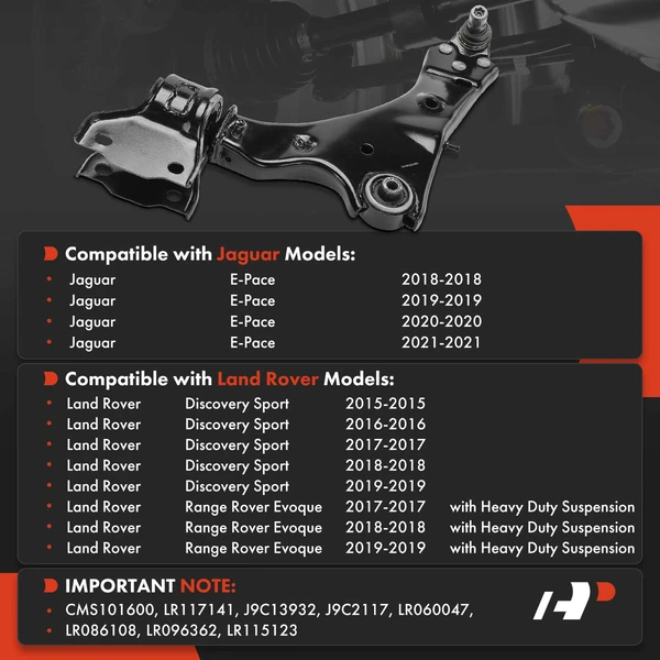 1-Pc Control Arm and Ball Joint Kit, Front Driver Lower with Ball Joint A-Premium APCA6288