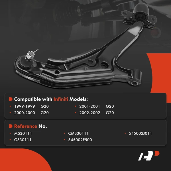 1-Pc Control Arm and Ball Joint Kit, Front Passenger Lower with Ball Joint A-Premium APCA8095