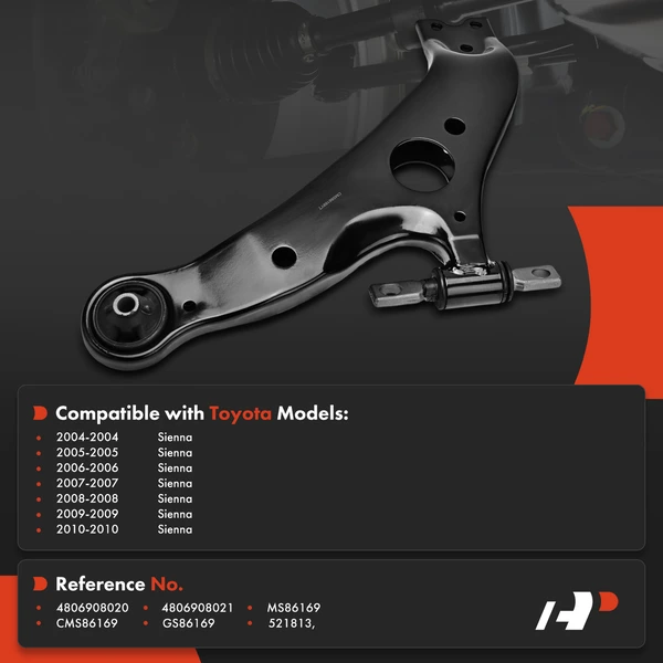 1-Pc Control Arm Bushing, Front Driver Lower A-Premium APCA8098