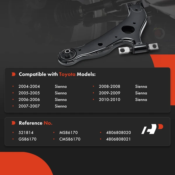 1-Pc Control Arm and Bushing Kit, Front Passenger Lower A-Premium APCA8099