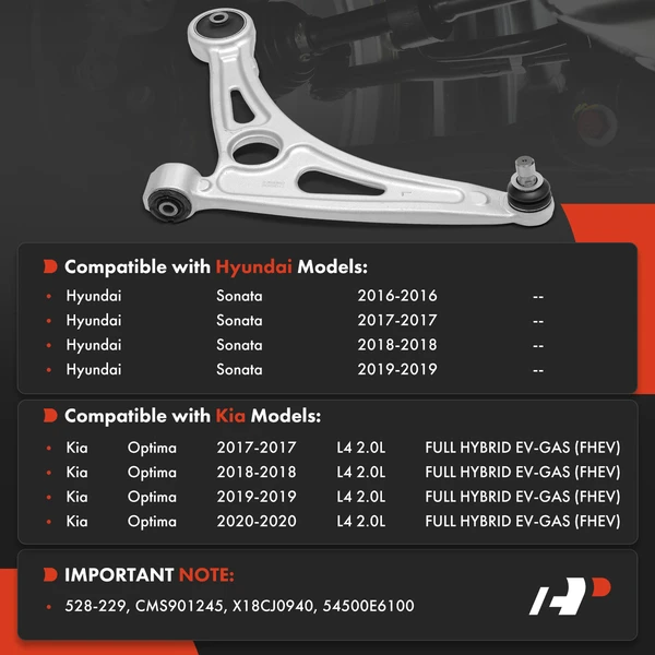 1-Pc Control Arm and Ball Joint Kit, Front Driver Lower with Ball Joint A-Premium APCA5591
