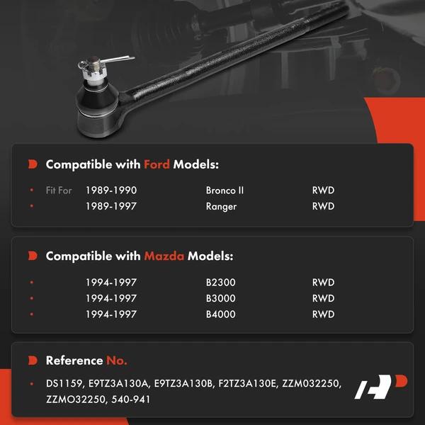 Tie Rod End Front Driver Inner A-Premium APCA9425