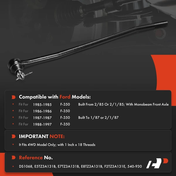 1-Pc Steering Drag Link, Front Passenger Inner A-Premium APCA9437