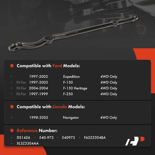 1-Pc Steering Drag Link, Center Side A-Premium APCA9444