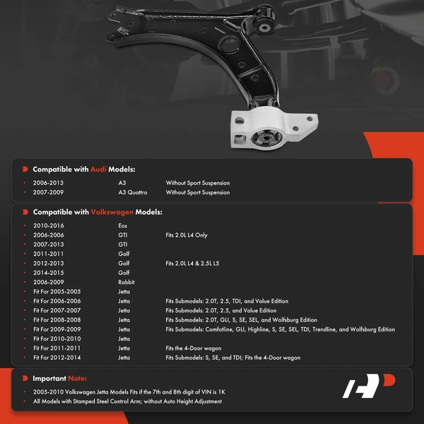 1-Pc Control Arm, Front Passenger Lower A-Premium APCA4239